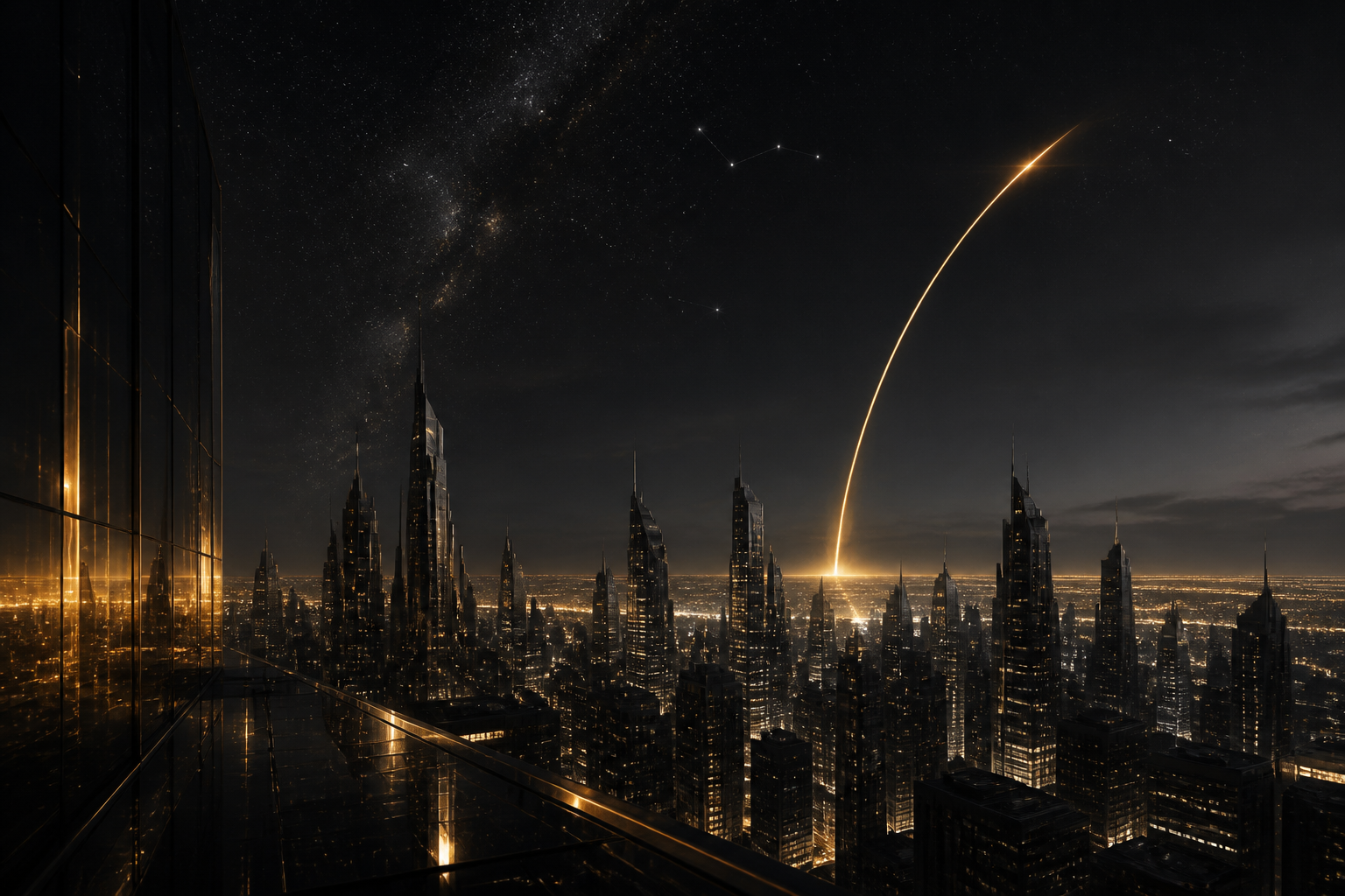 The Gold Standard's night masthead city