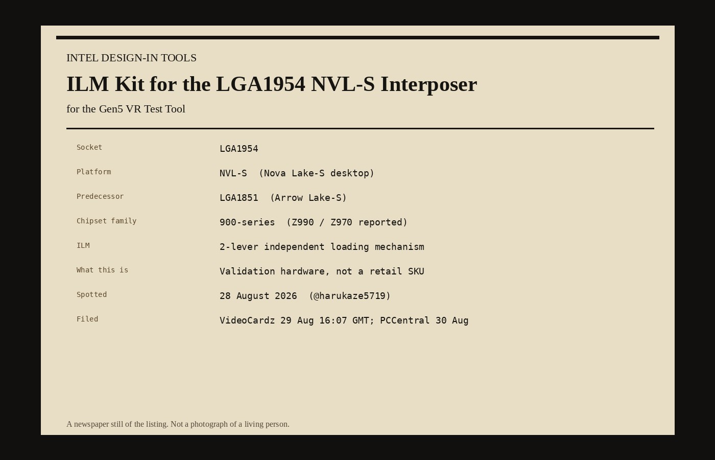 Intel put LGA1954 on the store